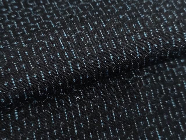 平和屋着物○男性 結城紬 アンサンブル 長羽織 80亀甲 総詰め 正絹