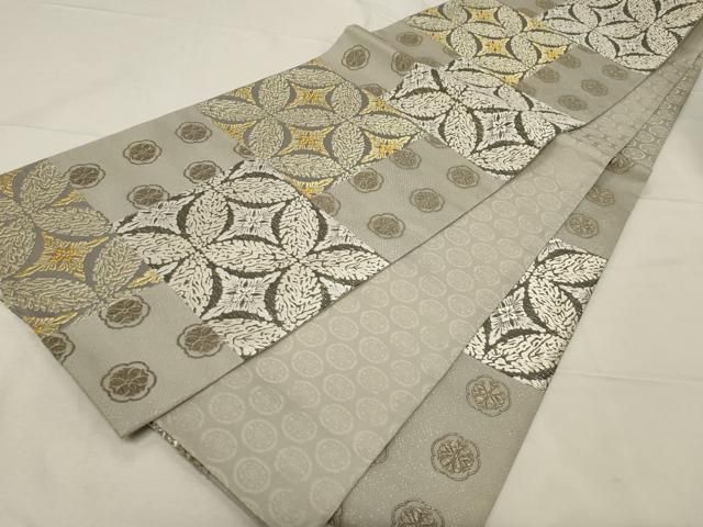  平和屋着物 六通柄袋帯 唐織 室町時代 七宝花文 金銀糸 正絹 dy 袋帯 帯