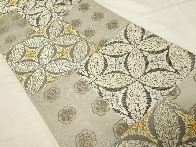 平和屋着物 六通柄袋帯 唐織 室町時代 七宝花文 金銀糸 正絹 dy
