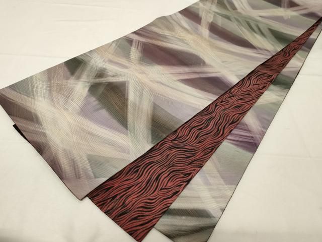  平和屋着物 両面 全通柄 京袋帯 紬地 吉祥文 金彩 正絹 dy 袋帯 帯