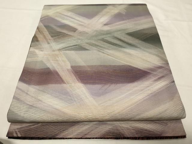 平和屋着物 両面 全通柄 京袋帯 紬地 吉祥文 金彩 正絹 dy