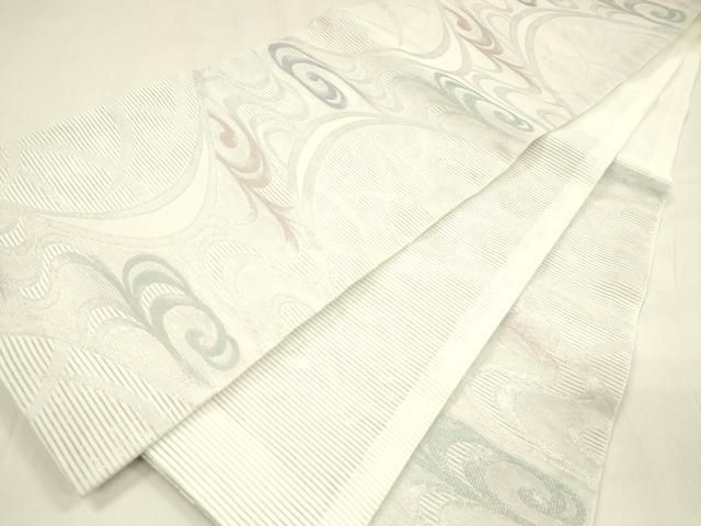  平和屋着物 夏物 六通柄 京袋帯 流水草葉文 銀糸 cm 袋帯 帯