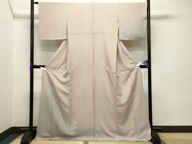 平和屋着物 訪問着 友禅 作家物 草花文 暈し染め ロング丈 正絹 gh