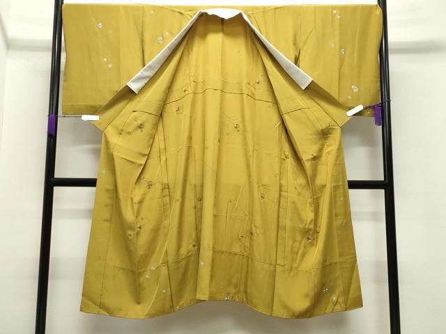 平和屋着物●長襦袢　無双仕立て　独楽　毬花文　金彩　正絹　逸品　CABA9772gh 平和屋着物 長襦袢 無双仕立て 独楽 毬花文 金彩 正絹 gh 長襦袢