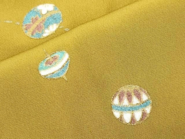 平和屋着物○長襦袢 無双仕立て 独楽 毬花文 金彩 正絹 逸品