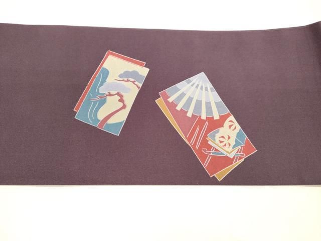 短冊花松文 正絹