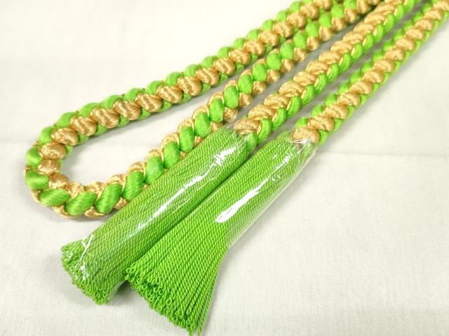 平和屋着物○和装小物 帯締め・帯揚げセット 振袖用 総絞り 草花文 暈