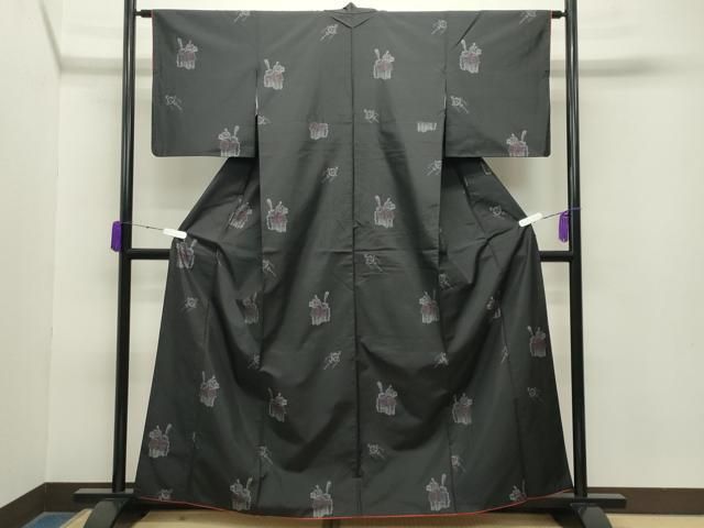 平和屋着物 本場大島紬 地空き 玩具文 さが美扱い 正絹 gh