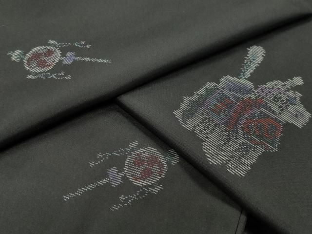 平和屋着物 本場大島紬 地空き 玩具文 さが美扱い 正絹 gh