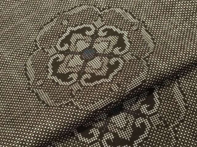  平和屋着物 本場大島紬 7マルキ 舞花文 正絹 gh 紬 着物