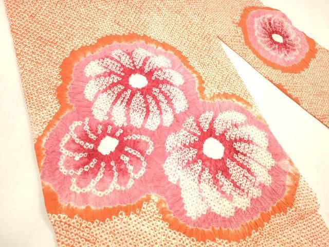 平和屋着物 名門 藤娘きぬたや 総絞り 九寸名古屋帯 舞花文 正絹 cm