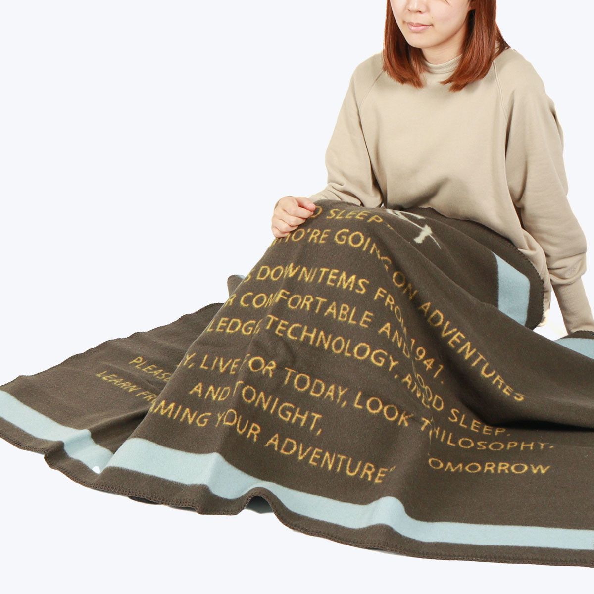 ナンガ ブランケット おしゃれ 大きめ NANGA 毛布 ひざ掛け 保温 暖かい 冬 冬用 アウトドア 持ち運び コンパクト コットン NA 2244-3 Z 403 SKYBLUE