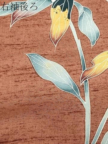  平和屋着物 訪問着 紬地 友禅 枝花文 正絹 gh 訪問着 付け下げ 着物