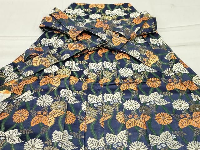 平和屋着物 男性 馬乗り袴 舞台衣装 唐織 立涌桐菊文 金糸 gh