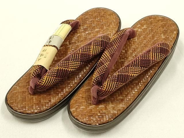 平和屋着物 和装小物 和装草履 網代 本漆 花緒 五嶋紐 ay