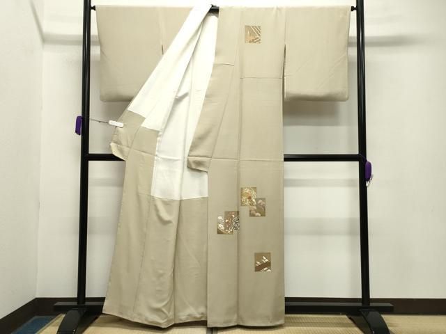 平和屋着物 訪問着 色紙重ね松竹梅文 金彩 正絹 gh