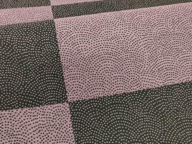  平和屋着物 全通柄袋帯 変わり市松 正絹 cm 袋帯 帯