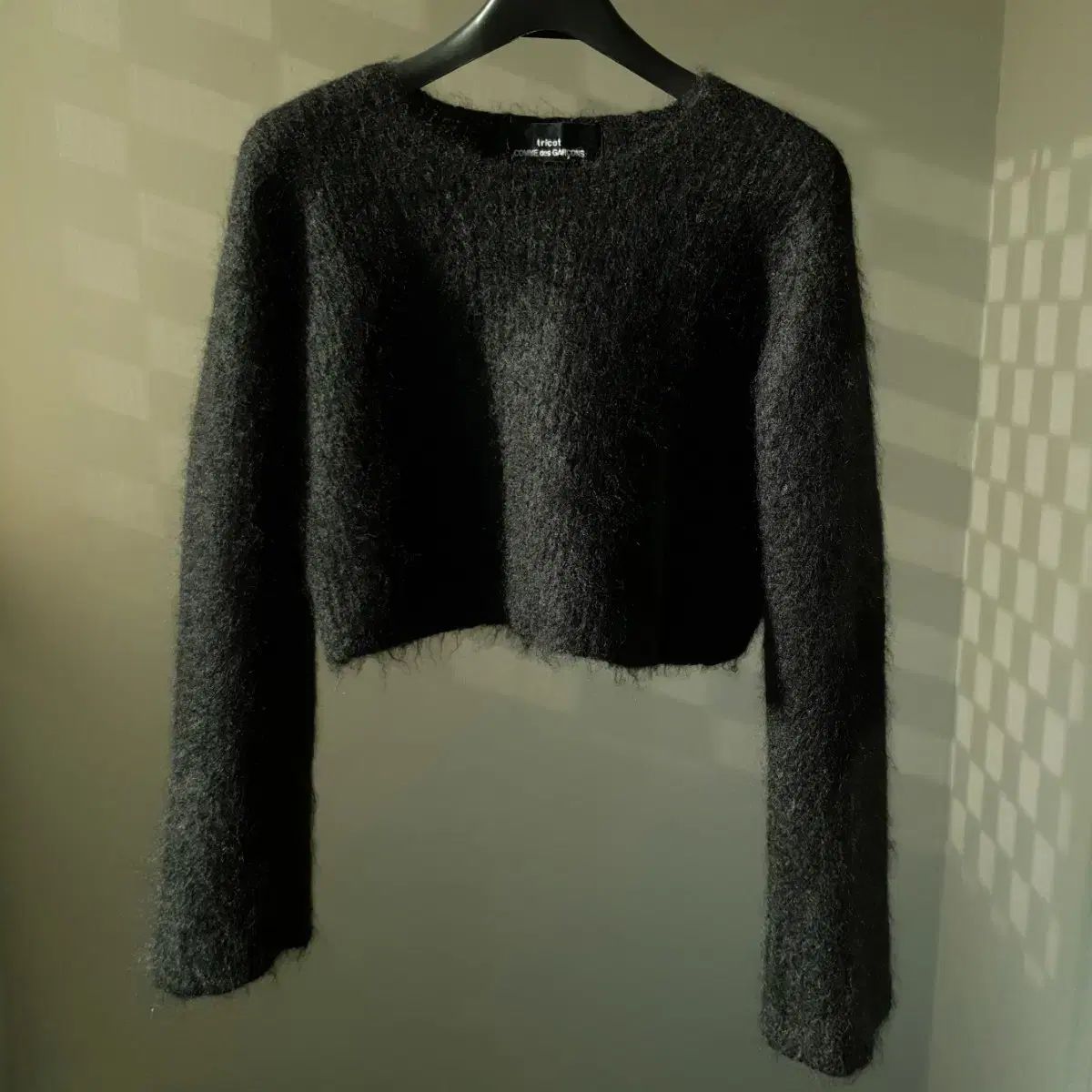 Lサイズ　ブラック コムデギャルソン クロップドニット ブラック AD1995 コム・デ・ギャルソン クロップドニット - メルカリ