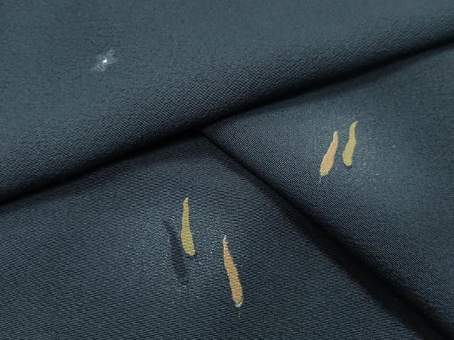 平和屋着物 上質な小紋 魚 蛍暈し 銀彩 正絹 gh