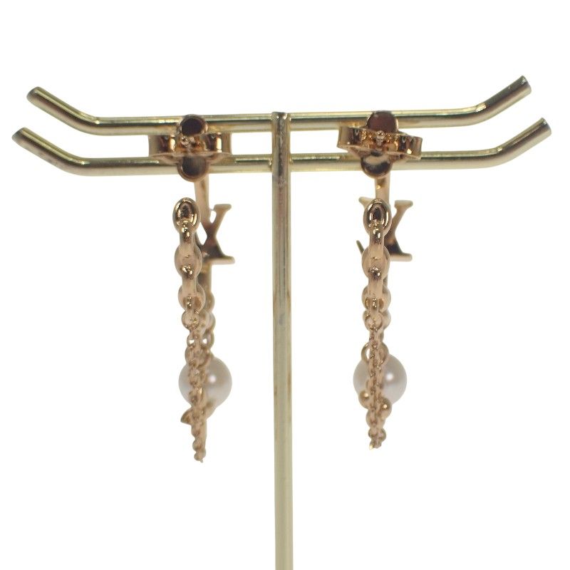 ルイヴィトン LOUIS VUITTON ブルーミング パール M 02819 ピアス メタル ゴールド レディース Aランク