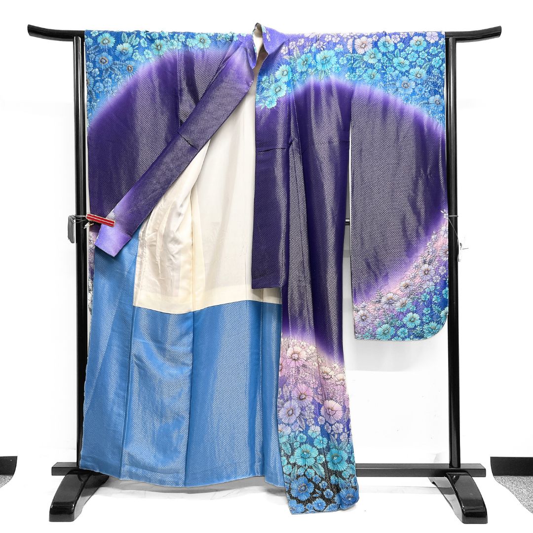  振袖 絞り 撫子 鹿の子 グラデーション 銀糸 晴れの日 成人式 着物 123 b d ms 振袖 着物