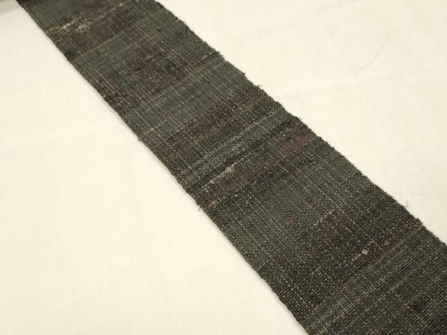 平和屋着物 男性 角帯 紬地 横段文 正絹 cm