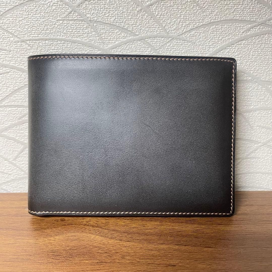 美品】GUCCI グッチ メンズ 二つ折り財布 レザー BOX付 黒 本革 公式