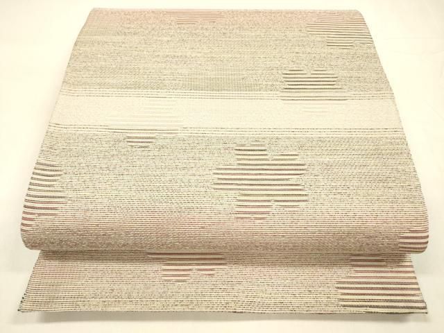 平和屋着物 両面 全通柄袋帯 舞花文 菱文 正絹 cm