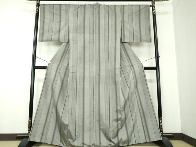 平和屋着物 ぜんまい紬 間道 正絹 ps