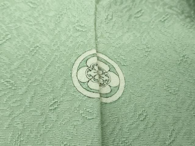  平和屋着物 上質な色無地 葉尽くし地紋 薄青色 正絹 ps 色無地 着物