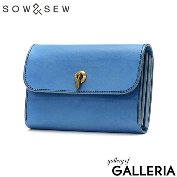 財布 レディース 本革 MAINE メイン フラップ ギャルソンウォレット ミドル かぶせ SOW SEW ソウアンドソウ MN GR 02 COBALTO
