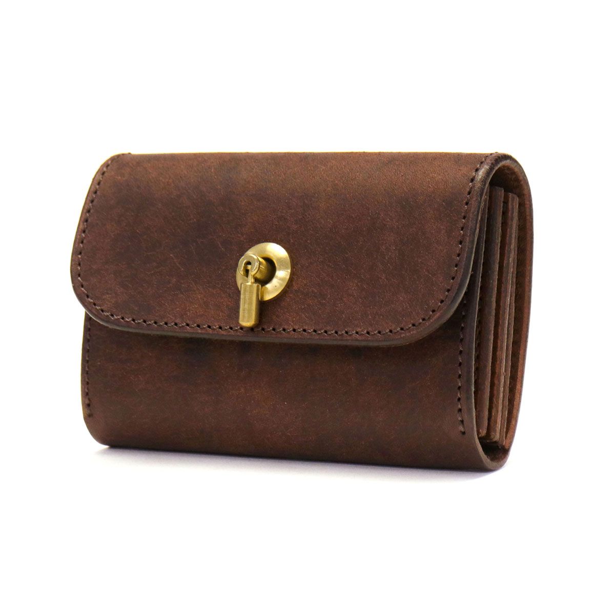 財布 レディース 本革 PUEBLO プエブロ ミニウォレット フラップ ギャルソンウォレット SOW SEW ソウアンドソウ PB GR 03 CHOCO