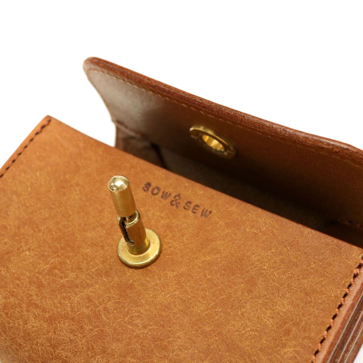  財布 レディース 本革 PUEBLO プエブロ ミニウォレット フラップ ギャルソンウォレット SOW-SEW ソウアンドソウ PB-GR 03 CHOCO その他 折り財布