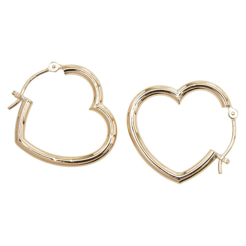 ハートモチーフ K 18 YG イエローゴールド レディース 1-0245841