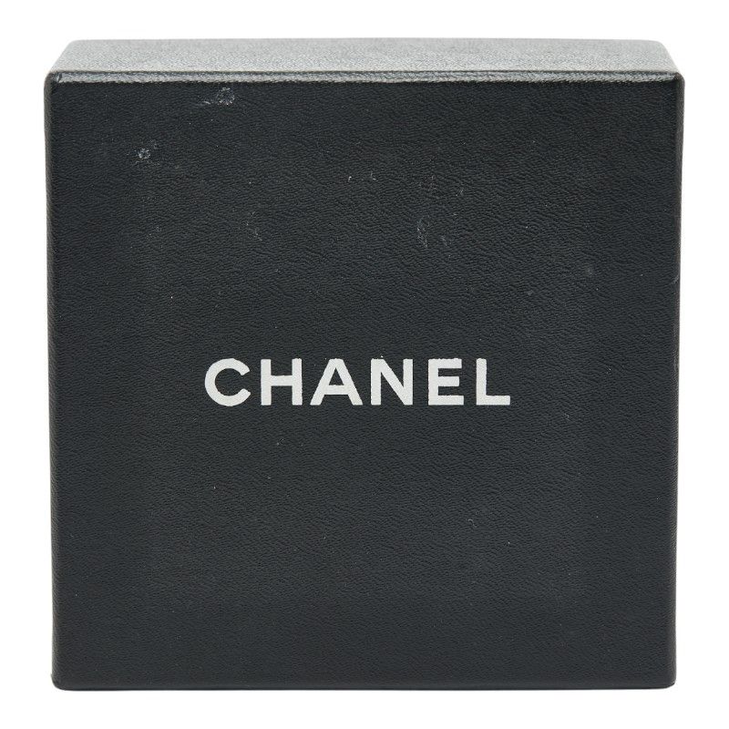 シャネル カメリア ブローチ コサージュ ブラック レザー メタル