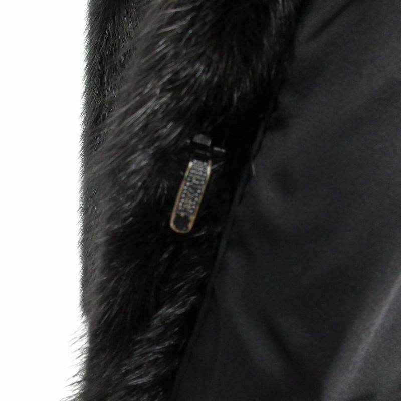 高級毛皮 美品 ミンク コート ダークミンクファー ロング丈 着丈103cm