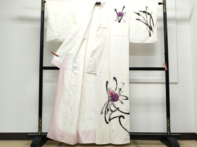 平和屋着物▽訪問着 手描き 草花文 金彩 正絹 逸品 CABA8568th - メルカリ