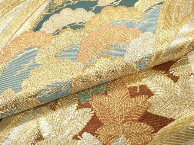 平和屋着物▽六通柄袋帯 舞葉松文 金銀糸 正絹 逸品 DAAZ6311fe - メルカリ