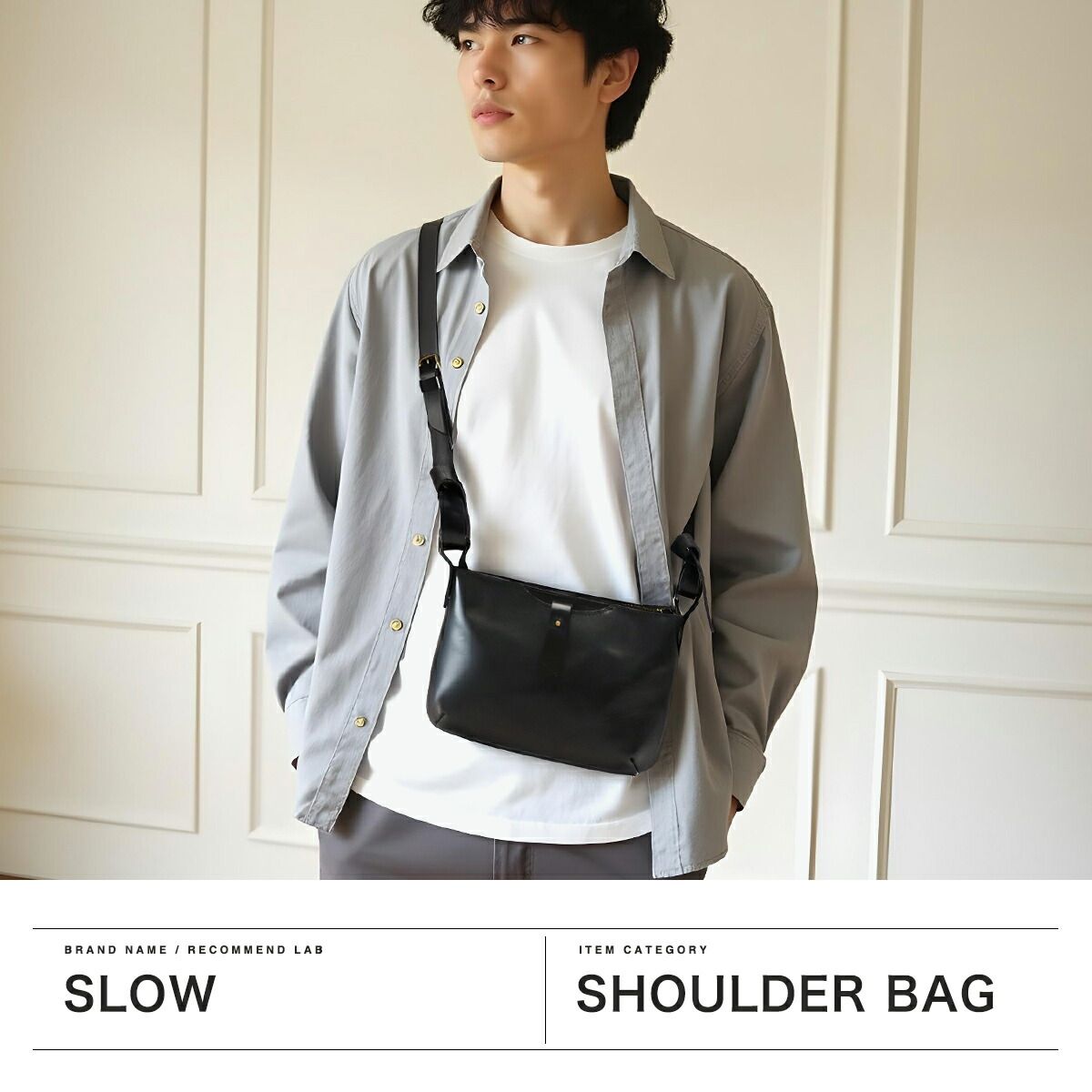 SLOW ショルダーバッグ メンズ レディース 斜めがけバッグ ブランド 