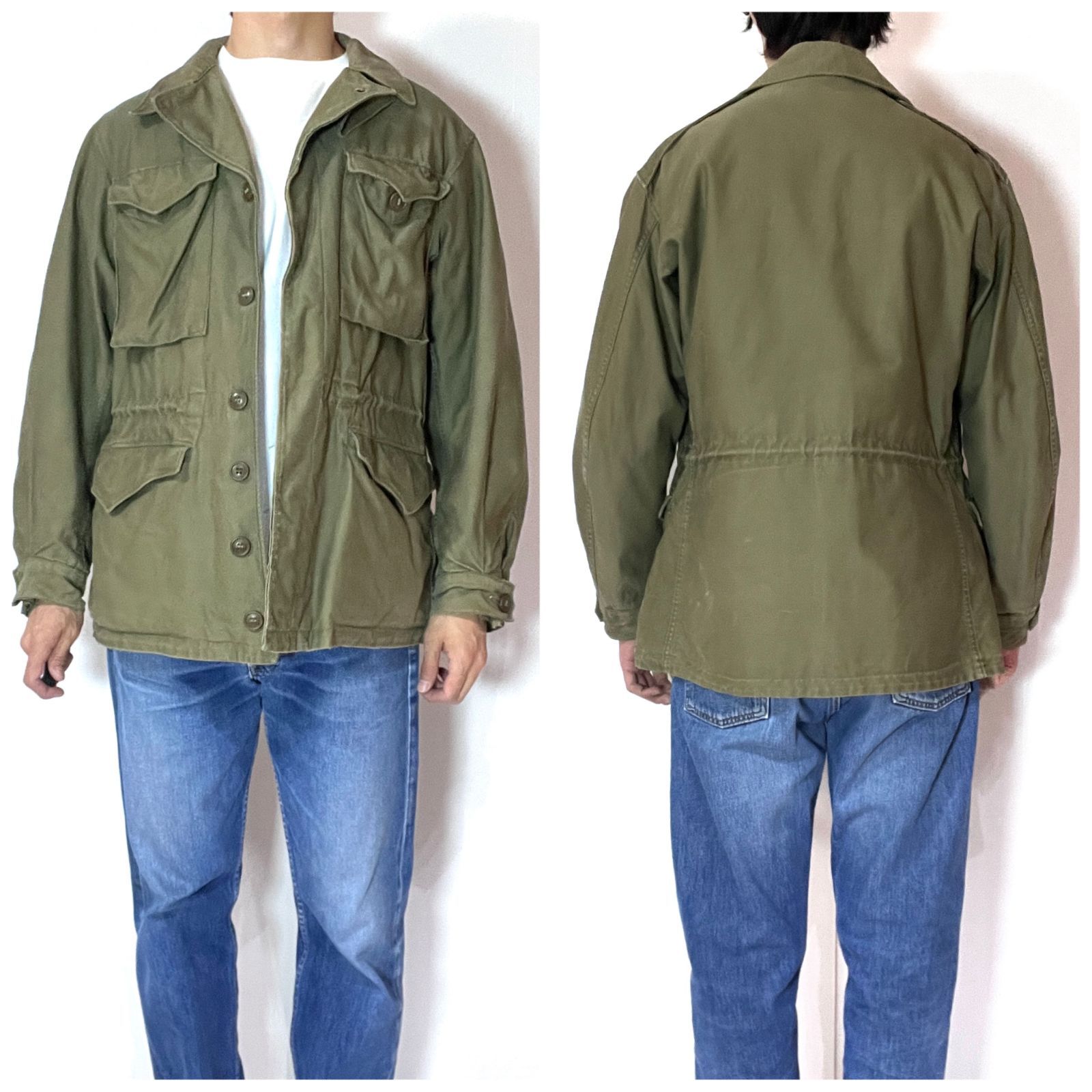 40s WW2 U.S.ARMY 米軍実物 M43 M-43 フィールドジャケット 36R S/S～M