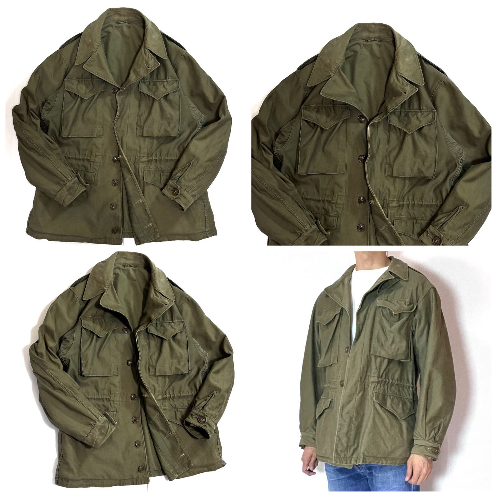 40s WW2 U.S.ARMY 米軍実物 M43 M-43 フィールドジャケット 36R S/S～M