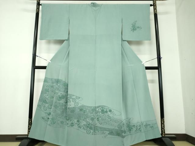 平和屋着物 中国三大刺繍 スワトウ刺繍 汕頭刺繍 総刺繍 訪問着 吉祥花文 暈し染め 正絹 ps