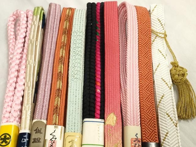 平和屋着物 和装小物 帯締め10本セット 礼装用 組紐 高麗組 笹浪組 観世組 金糸 大丸扱い 全て正絹 zzz