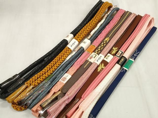平和屋着物 和装小物 帯締め10本セット 組紐 丸ぐけ 高麗組 角八つ組 金糸 zzz
