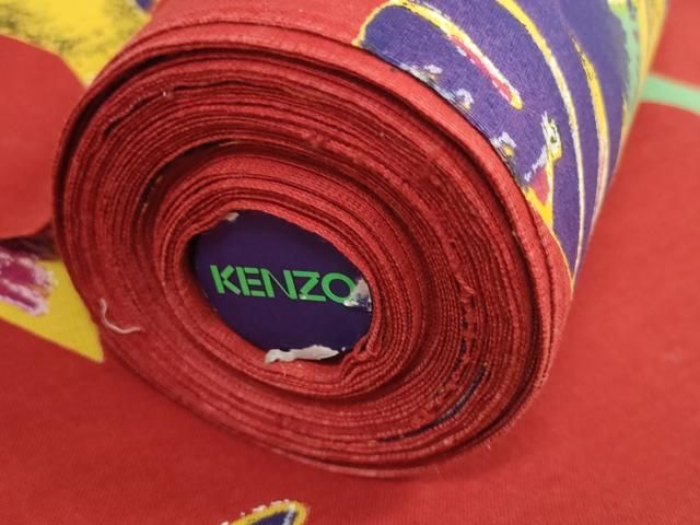 平和屋着物∴夏物 浴衣 反物 着尺 KENZO 高田賢三 魚 綿 逸品 未使用