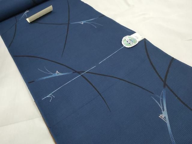 平和屋着物∴夏物 浴衣 反物 着尺 綿絽 よし水 東京本染 夏虫 綿 zzz