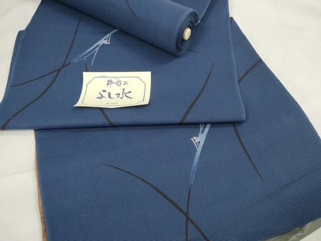 平和屋着物∴夏物 浴衣 反物 着尺 綿絽 よし水 東京本染 夏虫 綿 zzz