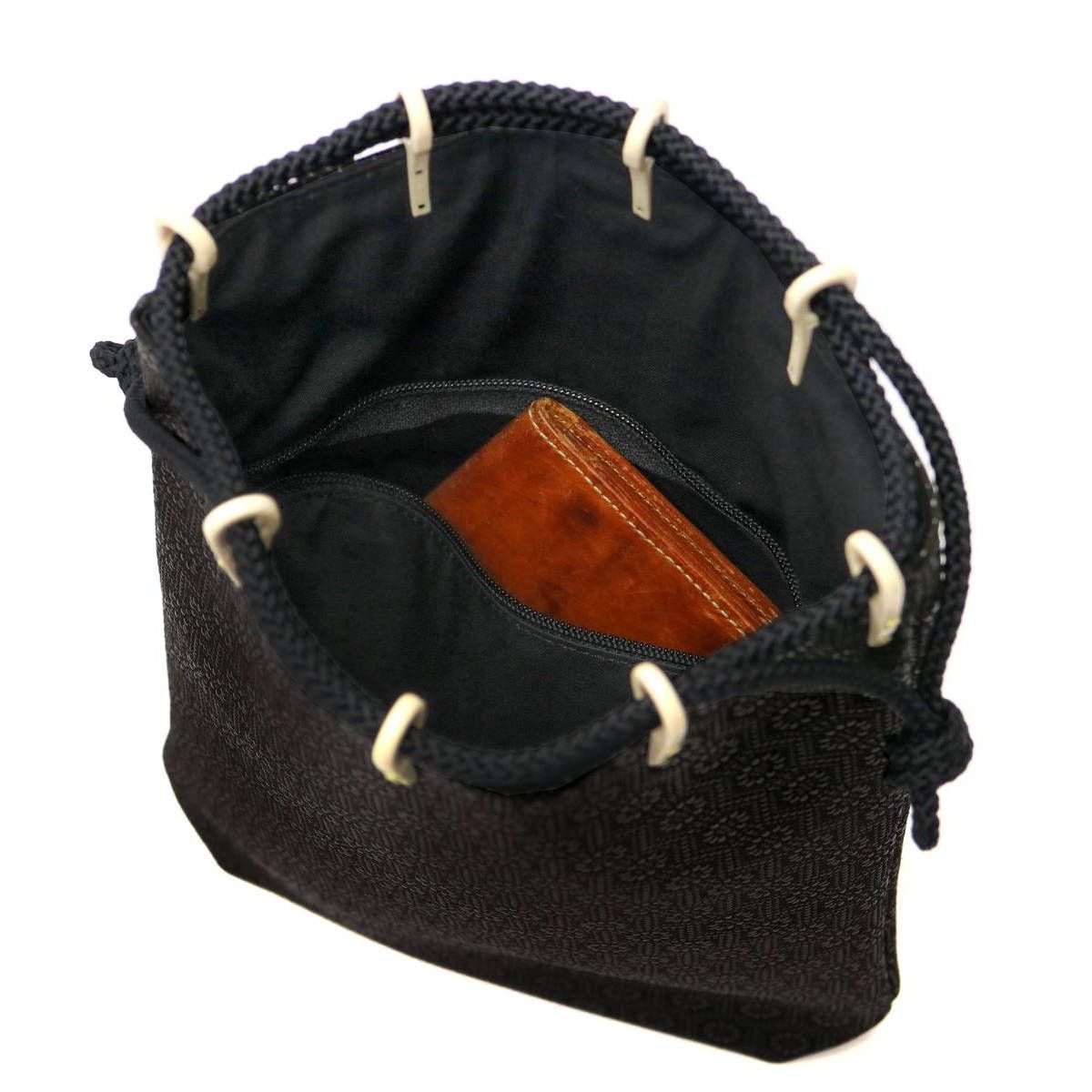 印傳屋 合切袋 印伝 インデンヤ INDEN-YA 巾着 合切袋マチ付き