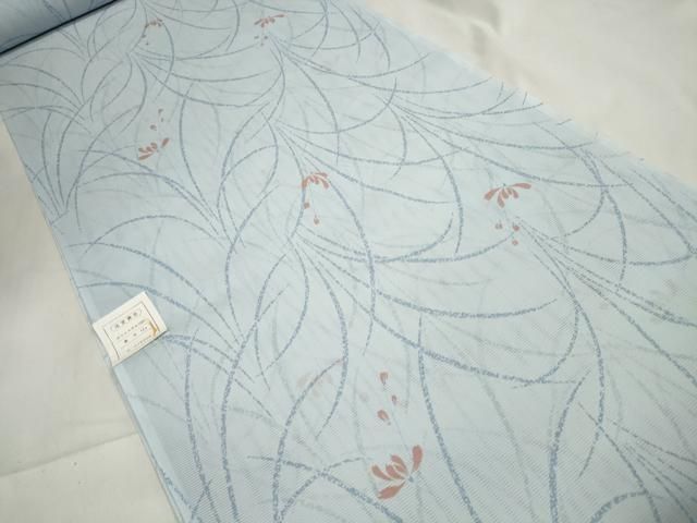 平和屋着物 夏物 小紋 反物 着尺 絽 草花文 洗える着物 zzz