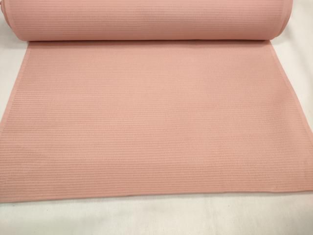  平和屋着物 夏物 色無地 反物 着尺 絽 薄紅色 洗える着物 zzz 色無地 着物反物